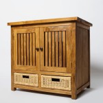 Teak Cabinet with Baskets